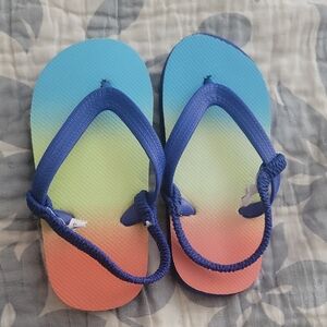 Kids Gradient Flip Flops - Blue, Green, Orange